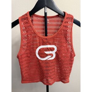 Beyond Yoga CycleBar Coral Mesh Crop Tank Top Large Made in USA